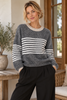 Gebreide Sicilia Grey – Gestreepte Trui