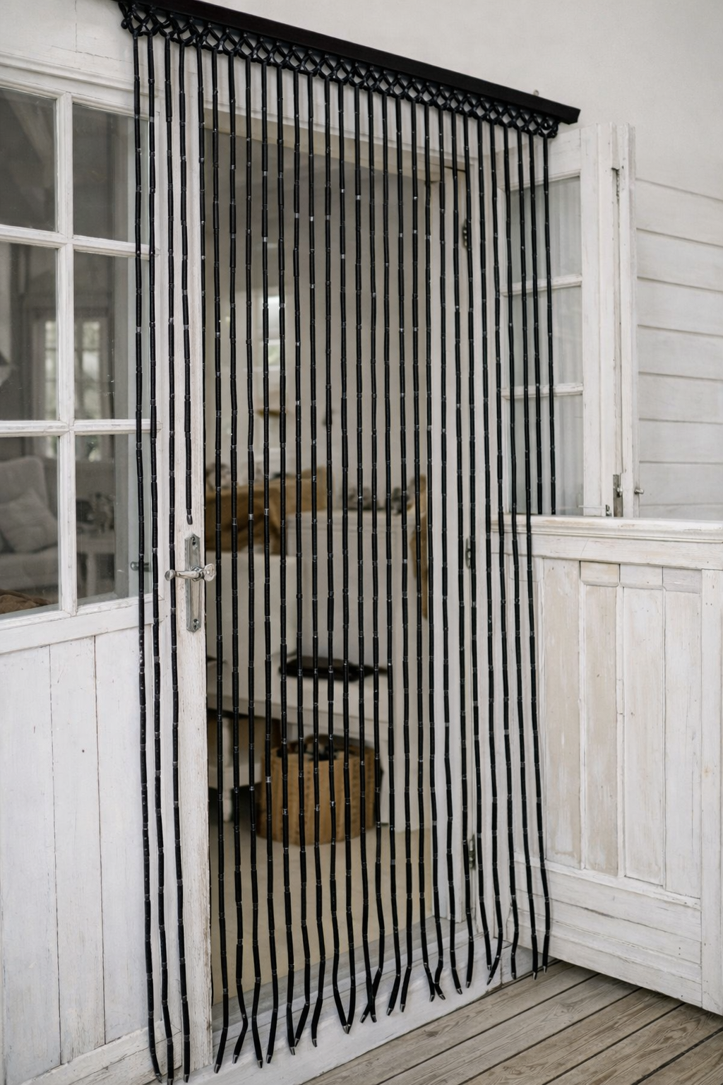 Voorhang in Bamboe Zwart - 90x180