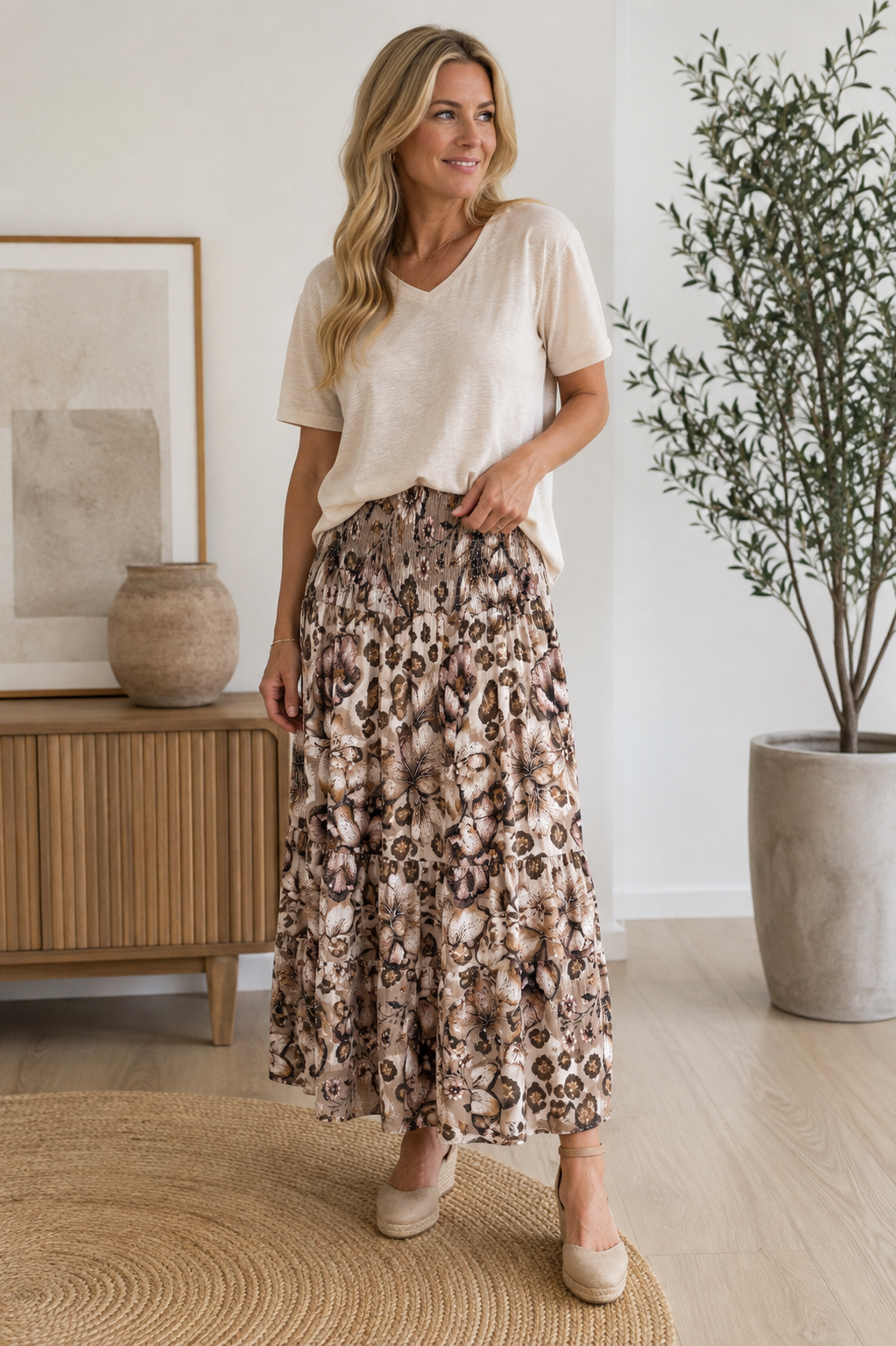 Rok flower camello