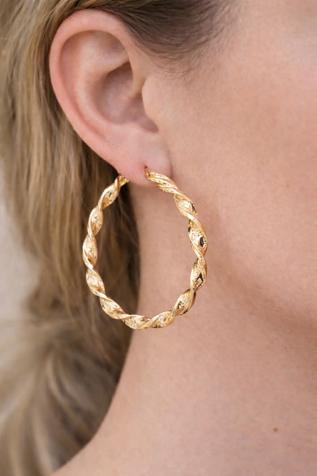 Oorbellen Jenna Hoops 18K verguld