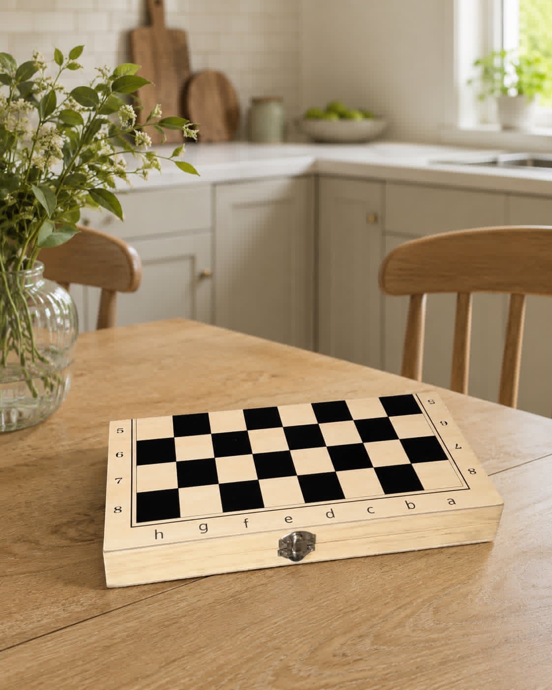 3-in-1 bordspelset van hout
