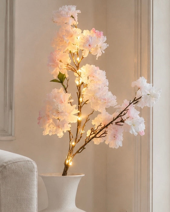 Japanse Kersenbloesemtak met licht - Roze