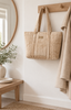 Shopper beige fluweel