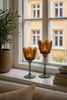 Lichtkaarsenhouder flower - Amber / groen
