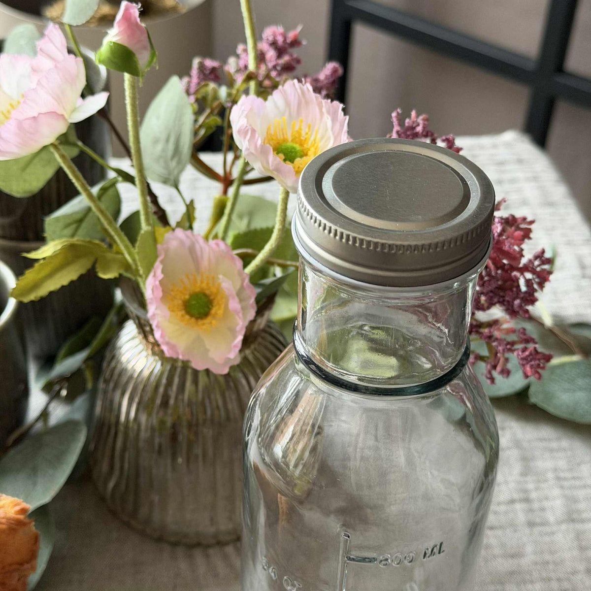 Glazen fles met maataanduidingen - 1000 ml