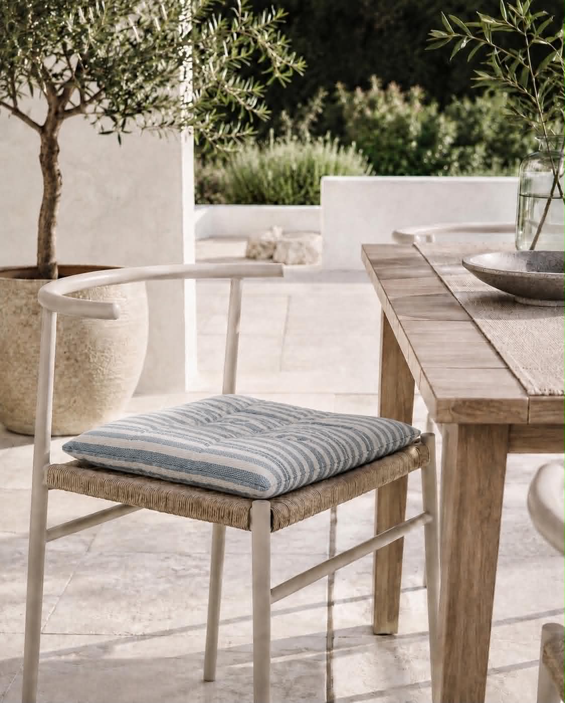 Futon 40×40 SKAGEN blauw/naturel