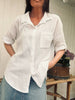 Shirt Lisa - Gewafeld katoen – Wit