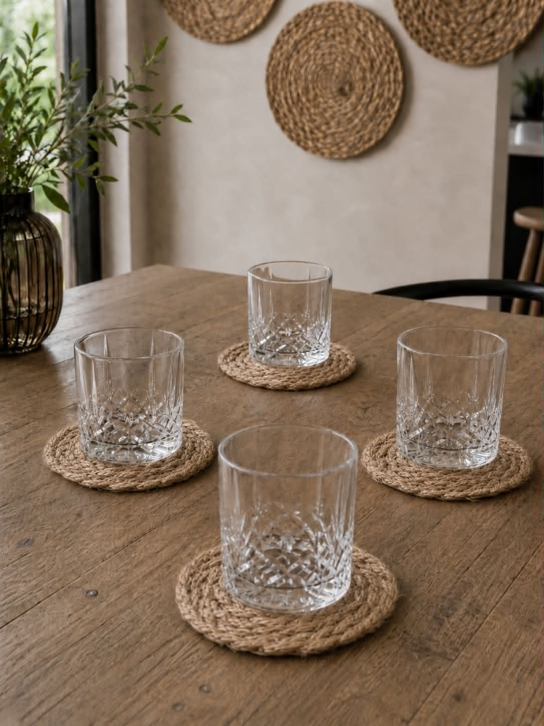 Onderzetter van jute - Set van 4 stuks