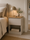 Nachtkastje - Hickory / cashmere met 1 lade