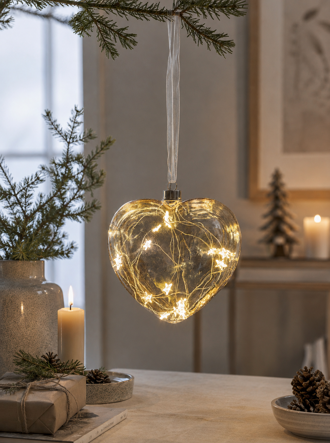 Hart hanger met licht