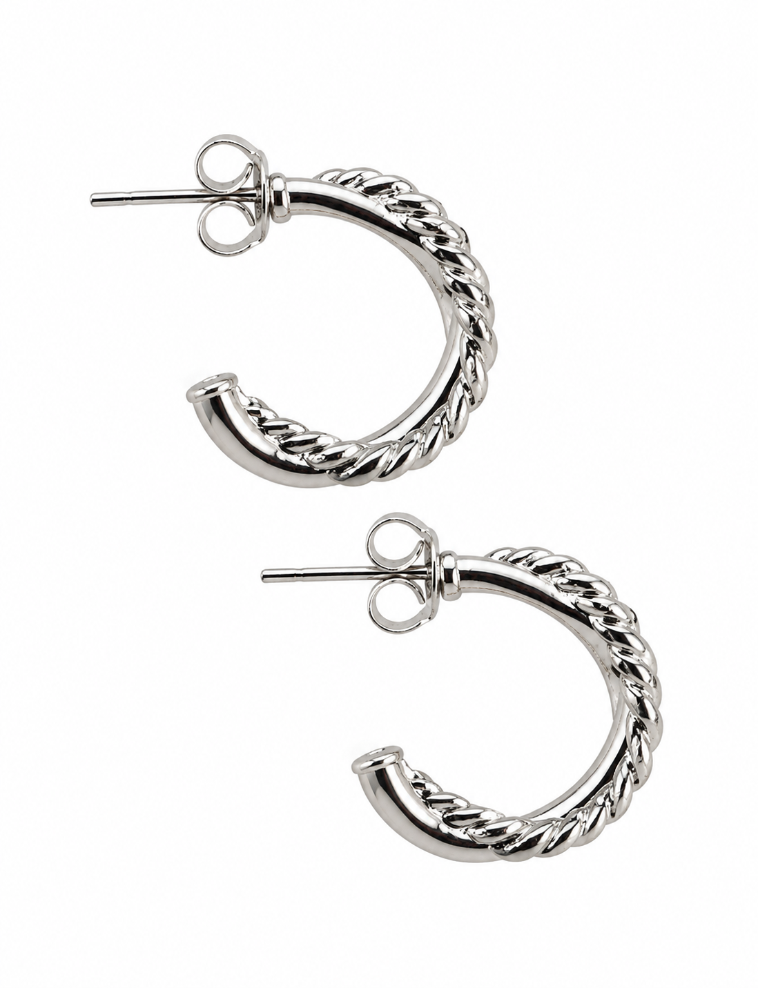 Oorbellen Luna - twist - verzilverd