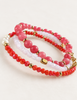 Armband GISELE Coral – Set van 3 stuks