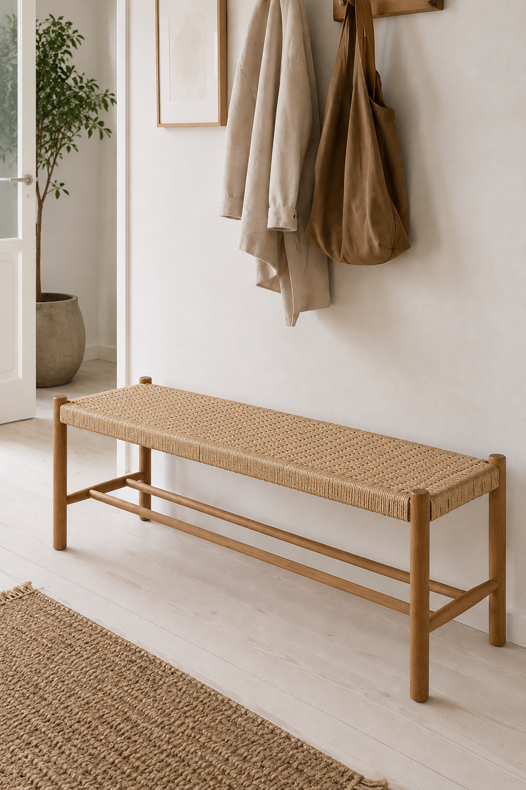 Bank Eiken naturel - 120 cm