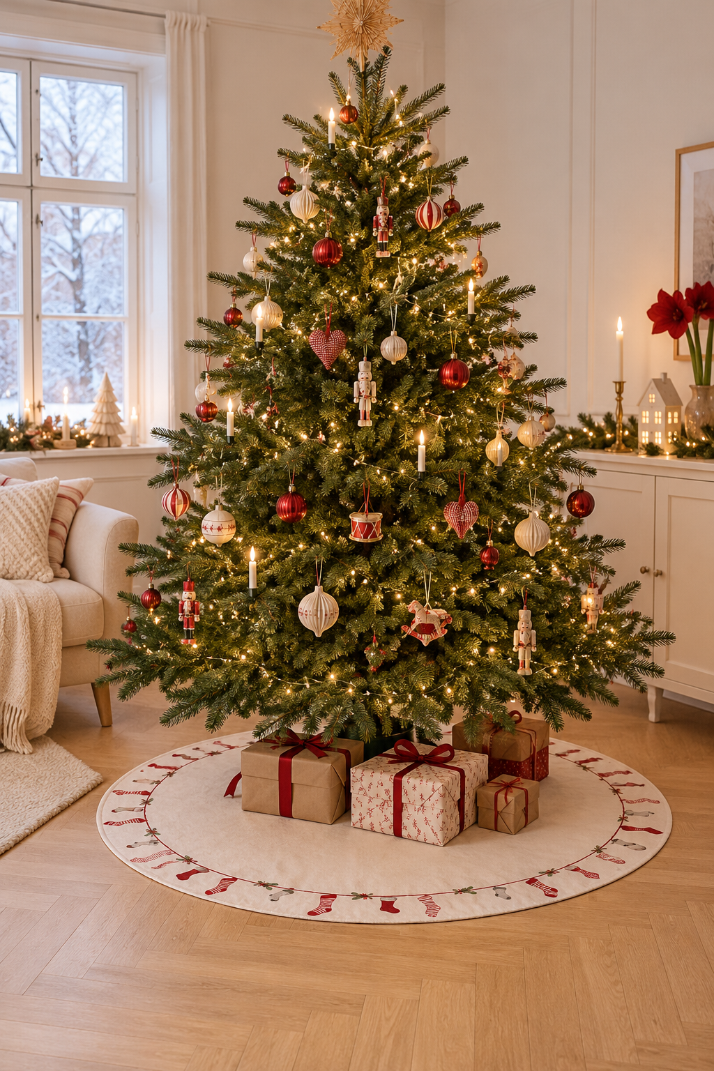 Kerstboomkleed Dia 120cm - OEKE-TEX