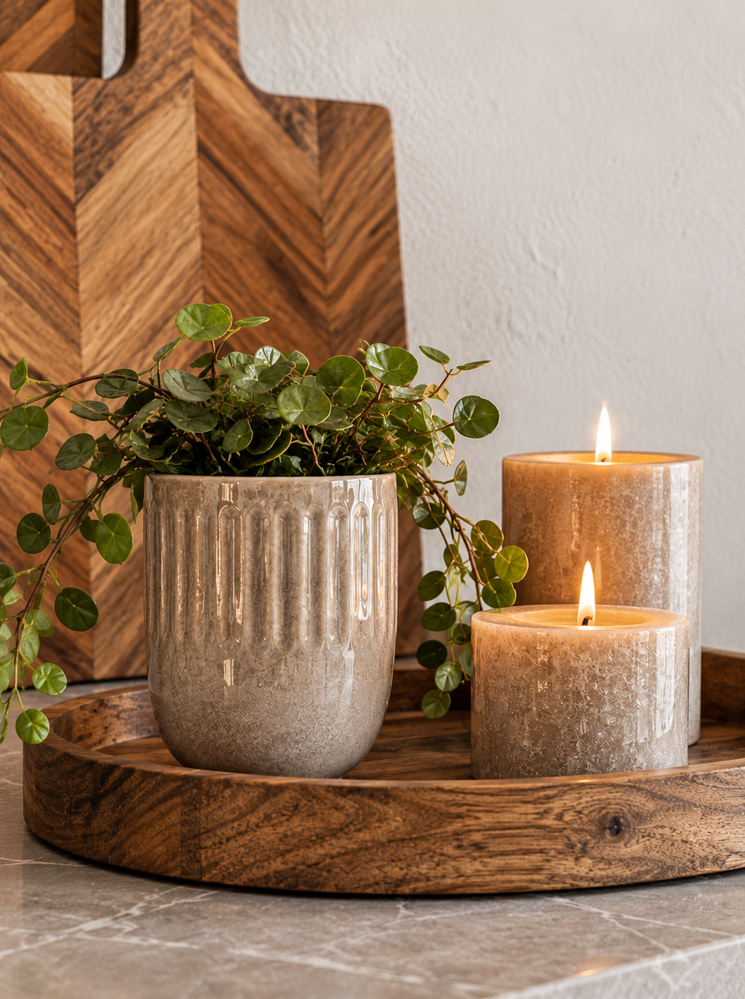 Set steengoed mokken van 4 stuks - Beige