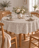 Tafelkleed JACQUARD dia 140cm - Zand