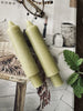 Fleskaarsen 15 cm - 2 stuks Rustiek Groen