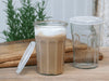 Frans latte koffeglas m. ribbels en deksel – 500 ml
