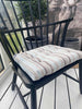 Futon kussen – Gestreept lichtblauw / zand – 40×40