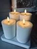 Oplaadbare LED-blokkaarsen 4 st.