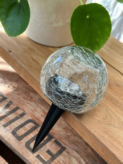 Glasbollar med solceller - Set om 3 st - VIAMAJA.DK