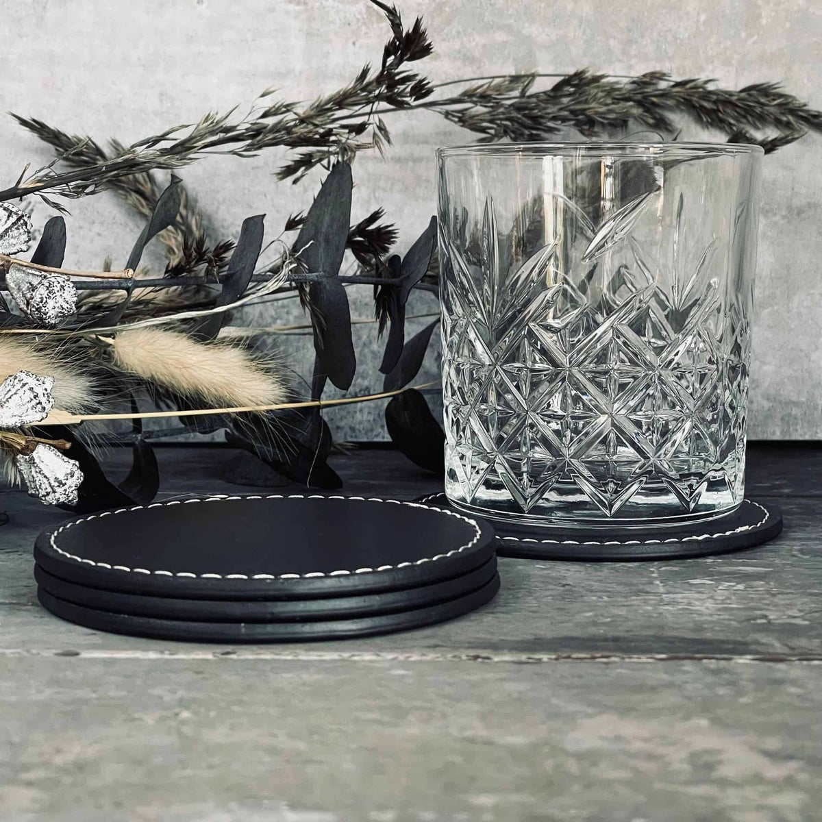 Glasbrikker – 4 stk Sort - VIAMAJA.DK