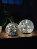 Glazen bollen met zonnecellen – Set van 2 stuks