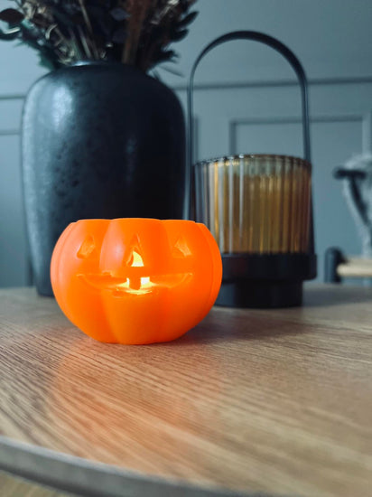 Græskar med led lys - VIAMAJA.DK