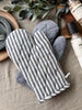 Ovenwant - Quilt blauw gestreept