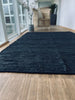Vloerkleed – 140x200cm zwart leer