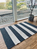 Vloerkleed van katoen - 60x90cm antraciet / naturel