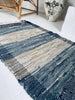 Vloerkleed van gevlochten leer - 70x140 cm