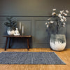 Vloerkleed van gevlochten leer - 70x140cm