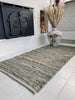 Vloerkleed van leer – Gedempt groen - 70×140