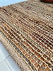 Vloerkleed van leer en jute – 140x200 Bruin