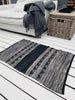 Vloerkleed van leer – Zwart patroon – 60x90cm