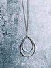 Ketting Druppel Zilvergeplateerd