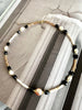 Ketting Naturel parelmix black