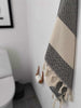 Hamam-badhanddoek – Diamond zwart – 90×180
