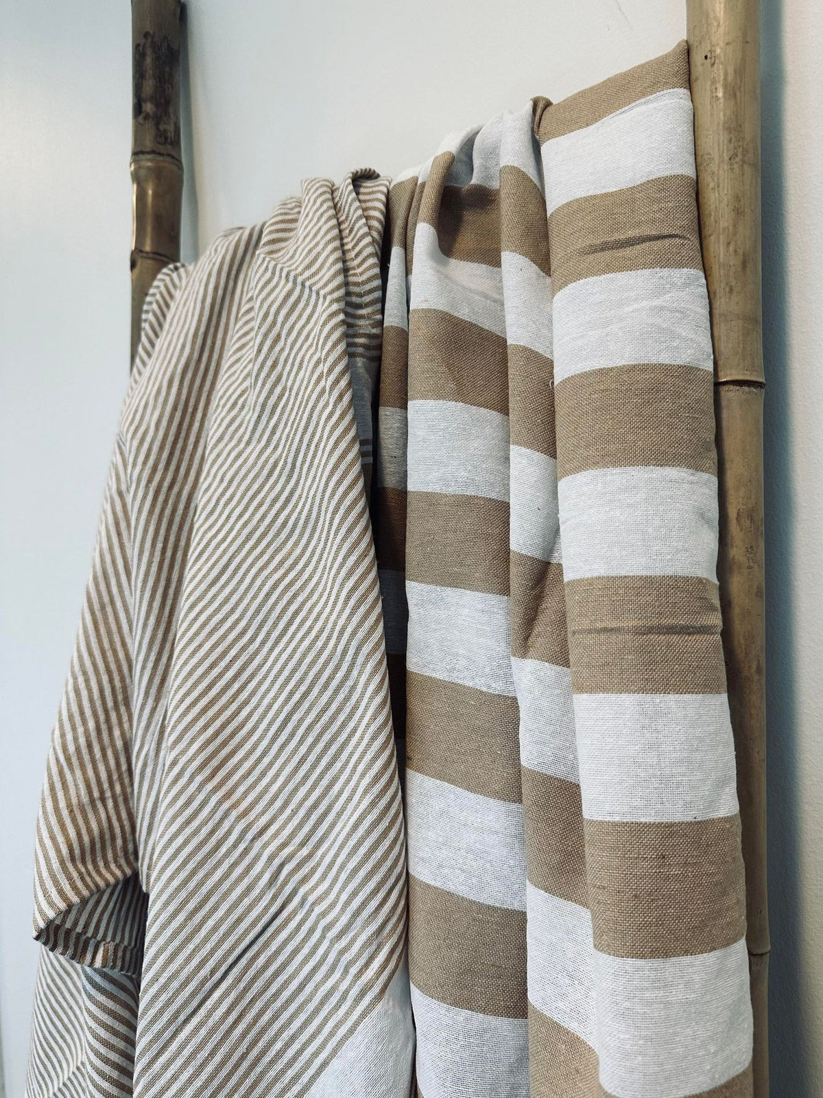 Hammam håndklæde – Beige strib - VIAMAJA.DK