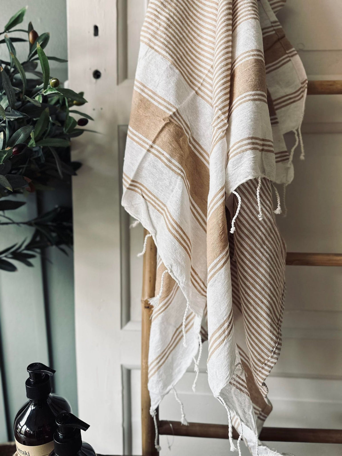 Hammam håndklæde - Beige summer - VIAMAJA.DK