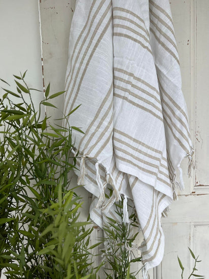 Hammam håndklæde - COTTON Beige Økotex - VIAMAJA.DK