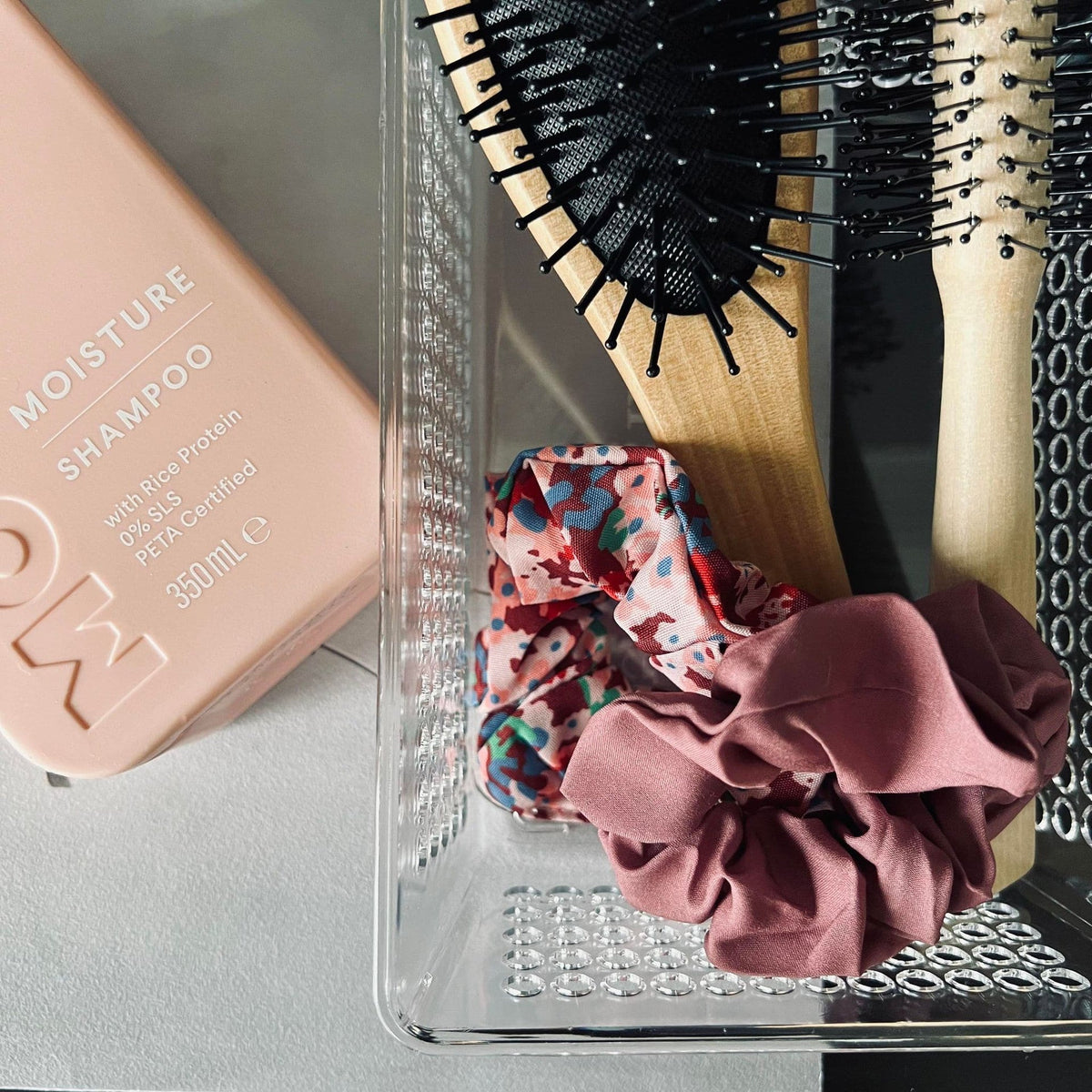 Hårelastikker scrunchie 2 stk - Rose mix - VIAMAJA.DK
