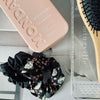 Haarelastieken scrunchie 2 stuks - Zwart mix