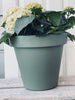 Bloempot van gerecycled kunststof 35 cm - groen