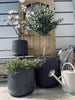 Set plantpotten voor buiten in 3 maten – Zwart