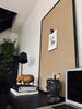 Jute prikbord m. zwart houten frame – 90x60cm
