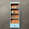 Plank / rek met lade - Blauw gerecycled hout
