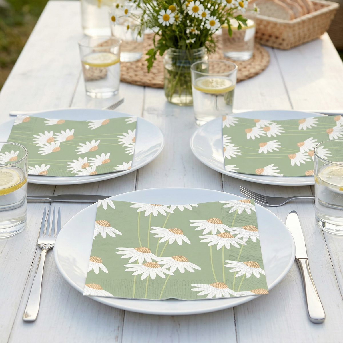 Servetten flower - 20 stuks