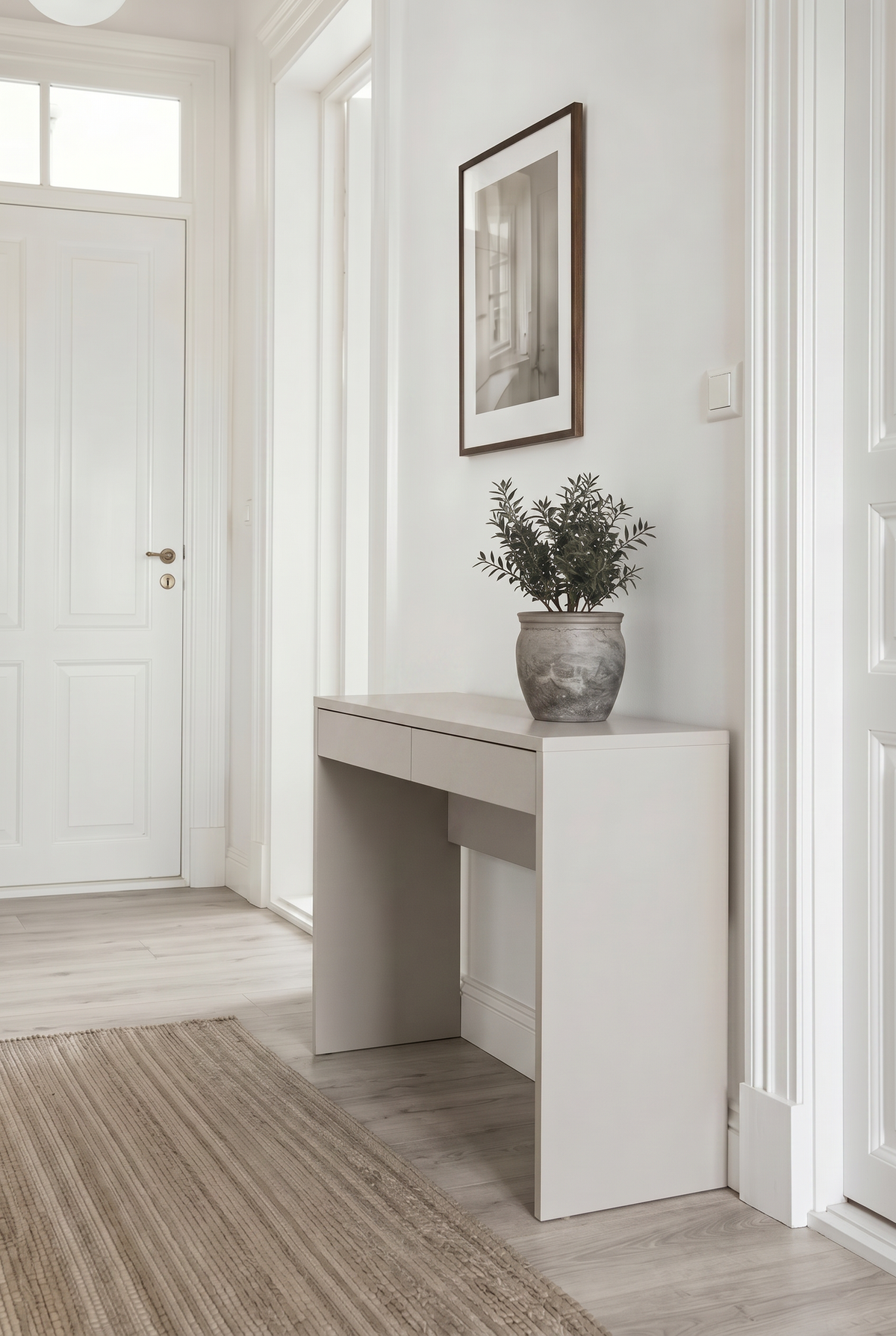 Tafel met 2 lades - cashmere
